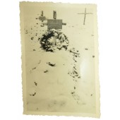 Der Winter des Jahres 41. Deutsches Soldatengrab an der Ostfront